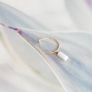 Schelp tube oorbel los